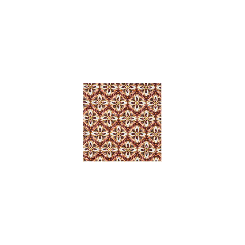 Printed Acryl Coated Cotton LIVY Plum / Ochre